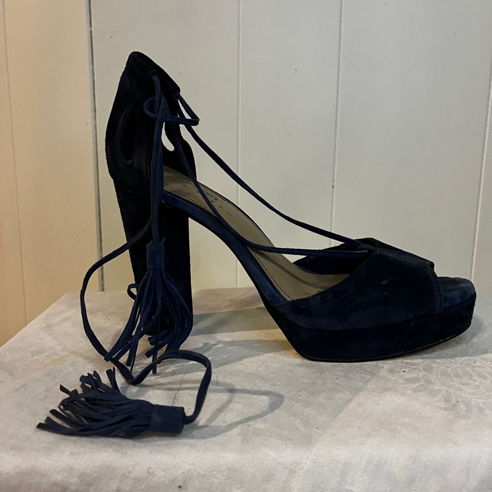 Lord and Taylor Navy Blue Women's Heels